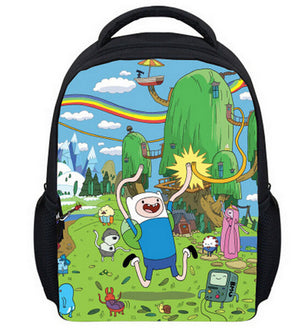 13 Inch Kids Backpack Adventure Time Children School Bags Boys Girls Daily Backpacks Students Bag Mochila Gift