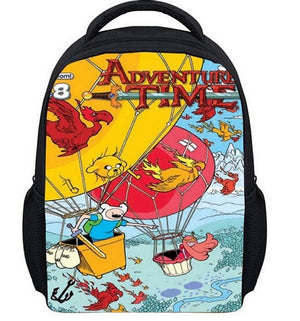 13 Inch Kids Backpack Adventure Time Children School Bags Boys Girls Daily Backpacks Students Bag Mochila Gift