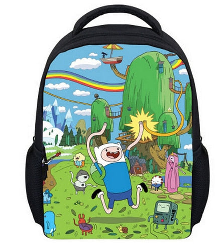 13 Inch Kids Backpack Adventure Time Children School Bags Boys Girls Daily Backpacks Students Bag Mochila Gift