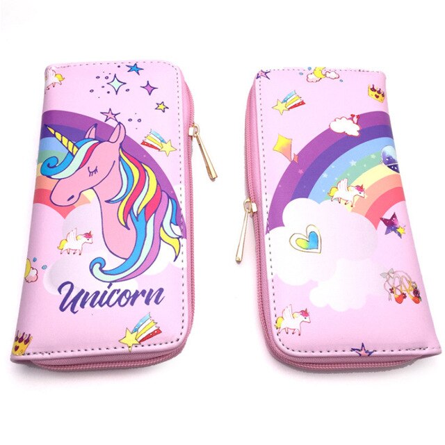 lovely unicorn Adventure Time yellow dog woman long case wallet Zipper Bag Long Clutch Card Holder Purse Carteira Feminina