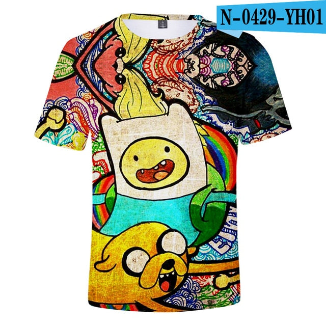 Adventure Time 3D Printed T-shirts Women/Men Fashion Summer Short Sleeve Tshirts 2019 Hot Sale Casual Streetwear Tee Shirts