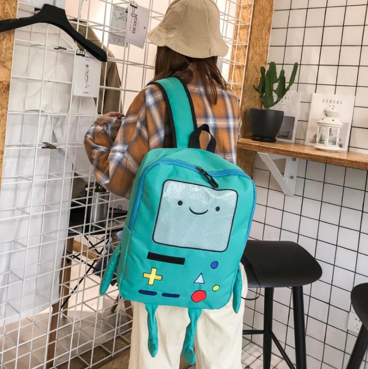 Anime Adventure Time BMO Emoji Printing School Bags for Teenagers Backpacks for Teenage Girls Mochila Feminina Women Backpack