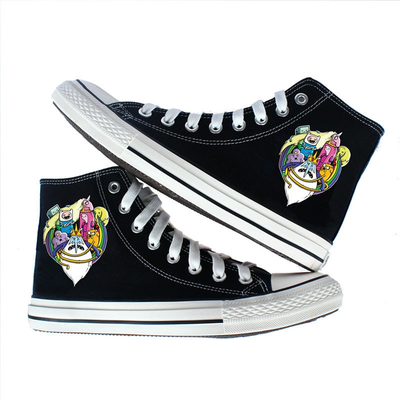anime Adventure Time canvas shoes women men High Top casual shoes Canvas shoes teenagers print Leisure Sneakers Shoes