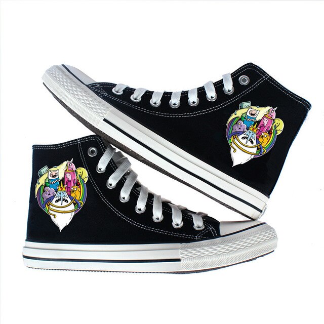 anime Adventure Time canvas shoes women men High Top casual shoes Canvas shoes teenagers print Leisure Sneakers Shoes