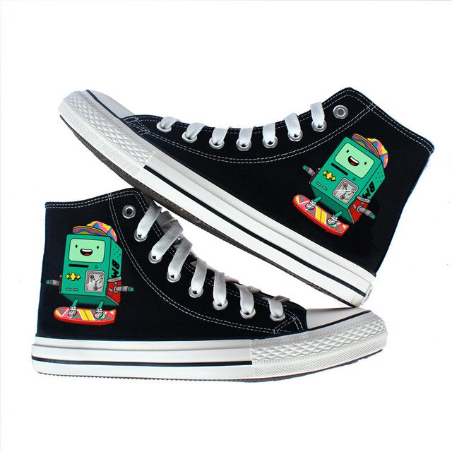 anime Adventure Time canvas shoes women men High Top casual shoes Canvas shoes teenagers print Leisure Sneakers Shoes